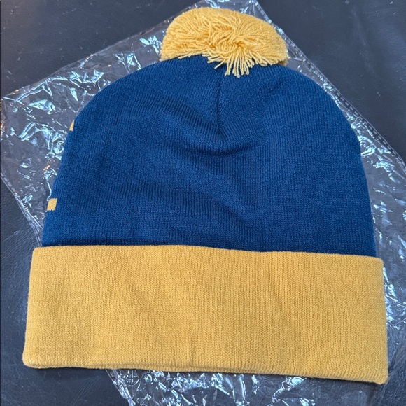 Grand Rapids Rise fans! Unisex Pom-Pom Beanie - Blue and Yellow. NWT - Picture 2 of 3